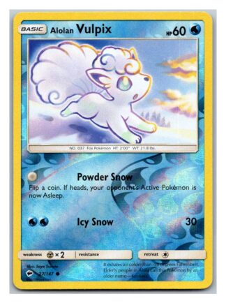 Alolan Vulpix 27/147 Burning Shadows (Reverse Holo) (Exc Condition)
