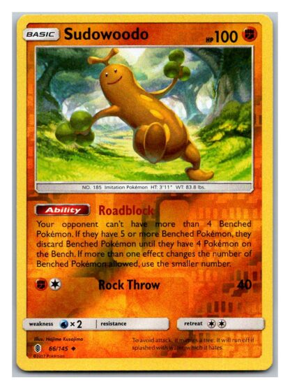 Sudowoodo 66/145 Guardians Rising (Reverse Holo) (Exc Condition)