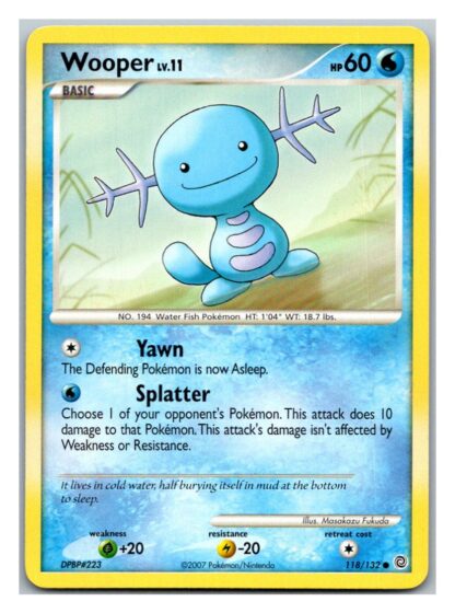 Wooper 118/132 Secret Wonders (Common) (P Condition)
