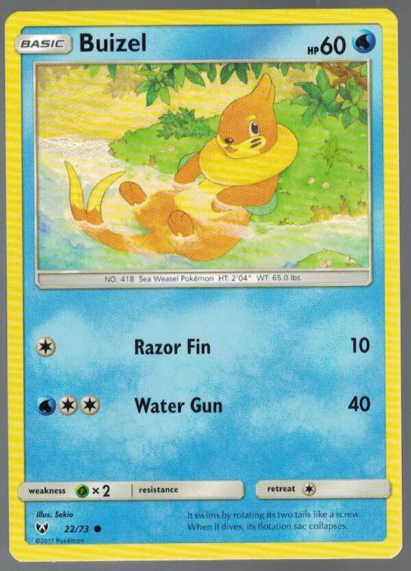 Buizel 22/73 Shining Legends (Common) (Exc Condition)