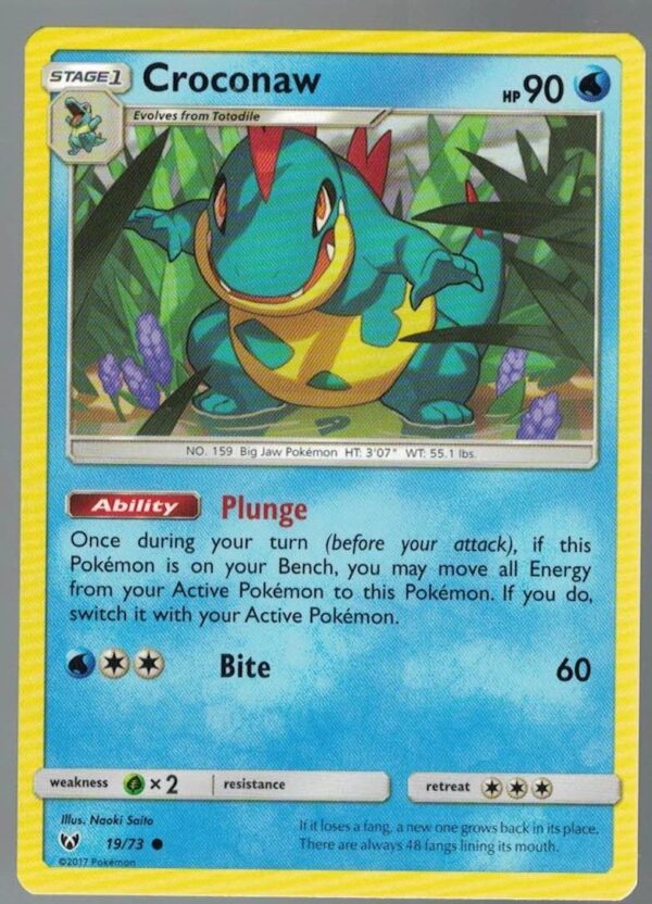 Croconaw 19/73 Shining Legends (Common) (Exc Condition)