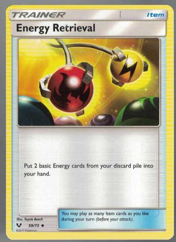 Energy Retrieval 59/73 Shining Legends (Uncommon) (Exc Condition)