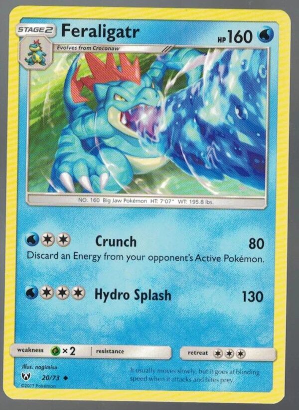 Feraligatr 20/73 Shining Legends (Uncommon) (Exc Condition)