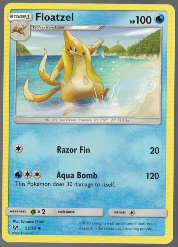 Floatzel 23/73 Shining Legends (Uncommon) (Exc Condition)