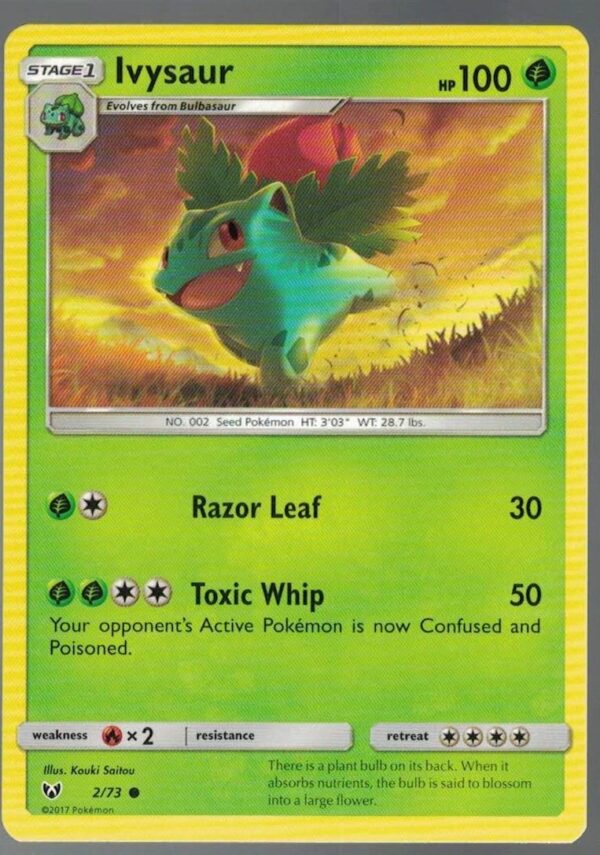 Ivysaur 2/73 Shining Legends (Common) (Exc Condition)
