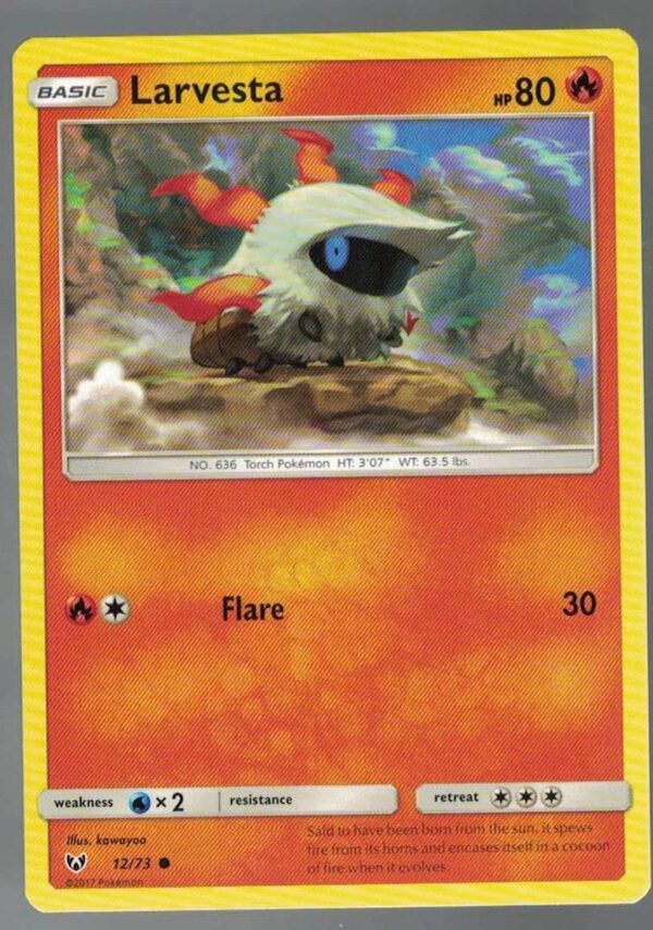 Larvesta 12/73 Shining Legends (Common) (Exc Condition)