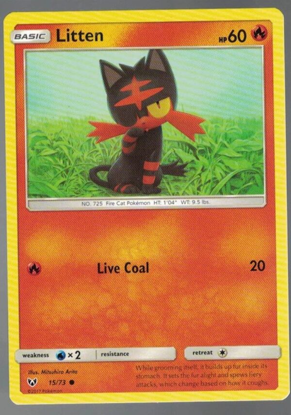 Litten 15/73 Shining Legends (Common) (Exc Condition)