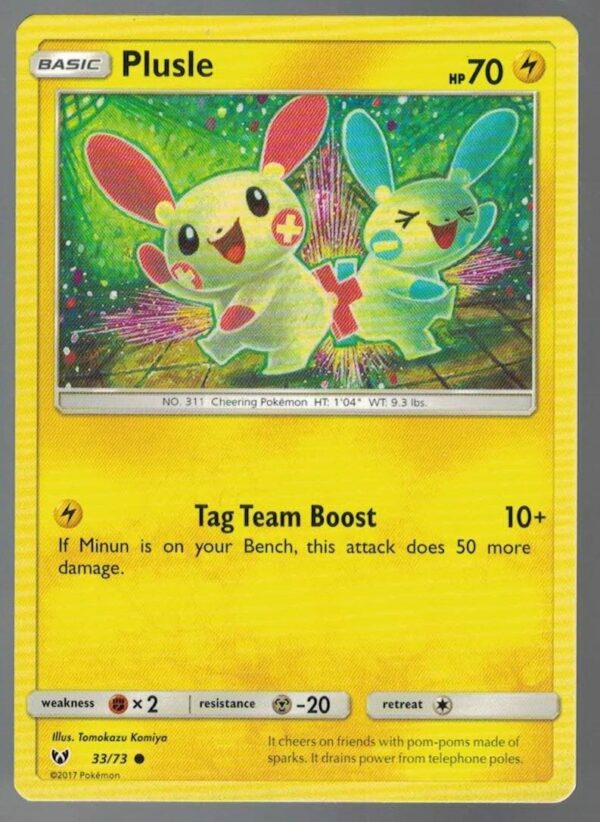 Plusle 33/73 Shining Legends (Common) (Exc Condition)