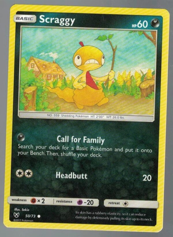 Scraggy 50/73 Shining Legends (Common) (Exc Condition)