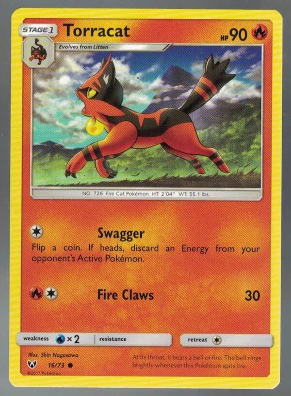Torracat 16/73 Shining Legends (Common) (Exc Condition)