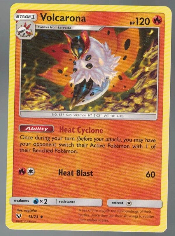 Volcarona 13/73 Shining Legends (Uncommon) (Exc Condition)