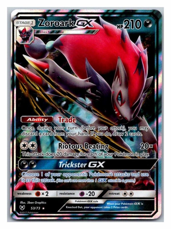 Zoroark GX 53/73 Shining Legends (Ultra Rare) (Exc Condition)