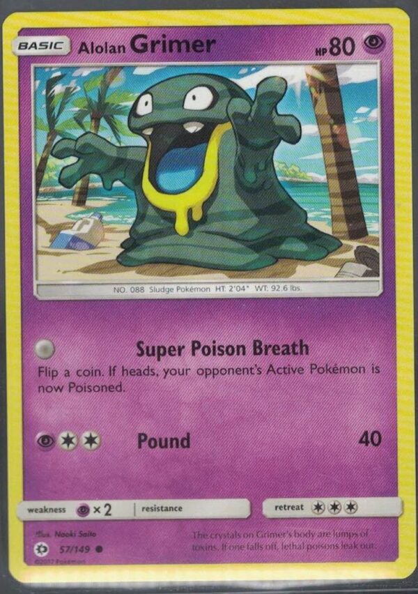 Alolan Grimer 57/149 Sun & Moon (Common) (Exc Condition)
