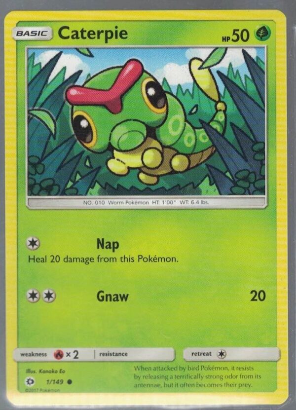 Caterpie 1/149 Sun & Moon (Common) (Exc Condition)