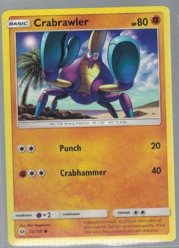 Crabrawler 72/149 Sun & Moon (Common) (Exc Condition)