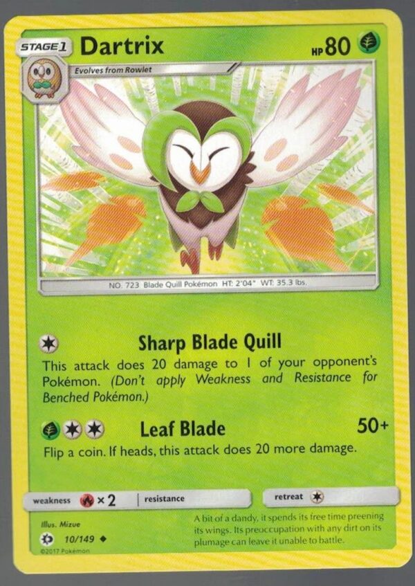 Dartrix 10/149 Sun & Moon (Uncommon) (Exc Condition)