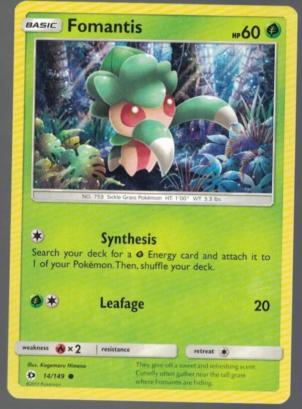 Fomantis 14/149 Sun & Moon (Common) (Exc Condition)
