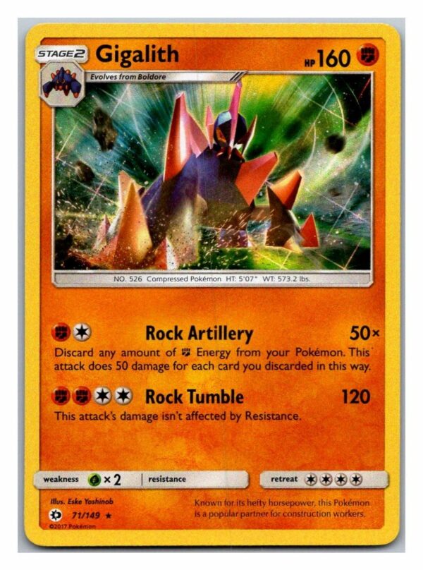 Gigalith 71/149 Sun & Moon (Holo) (Exc Condition)