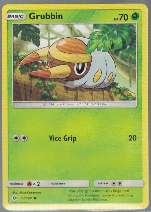 Grubbin 13/149 Sun & Moon (Common) (Exc Condition)