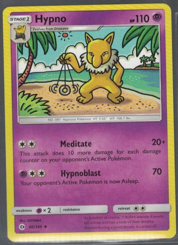 Hypno 60/149 Sun & Moon (Uncommon) (Exc Condition)