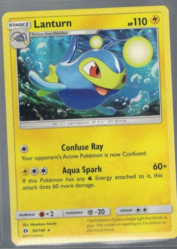 Lanturn 50/149 Sun & Moon (Rare) (Exc Condition)