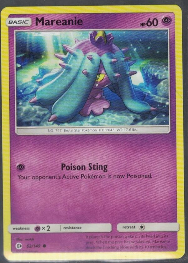 Mareanie 62/149 Sun & Moon (Common) (Exc Condition)