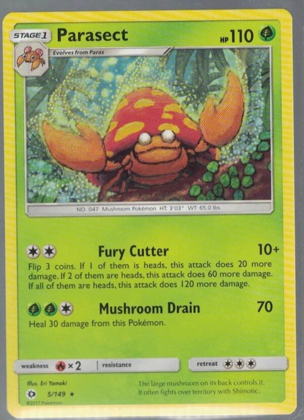 Parasect 5/149 Sun & Moon (Rare) (Exc Condition)