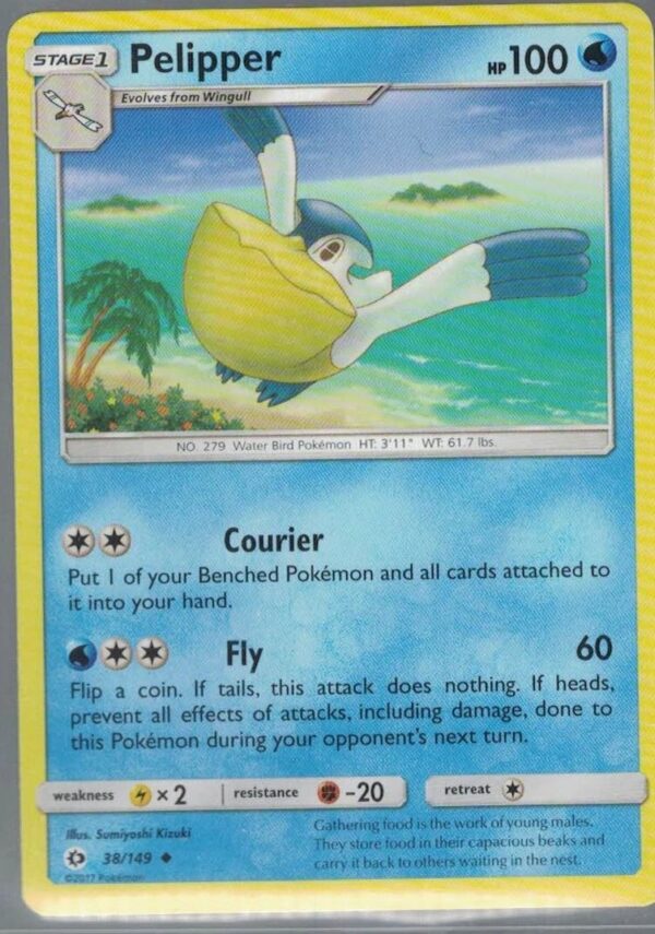 Pelipper 38/149 Sun & Moon (Uncommon) (Exc Condition)