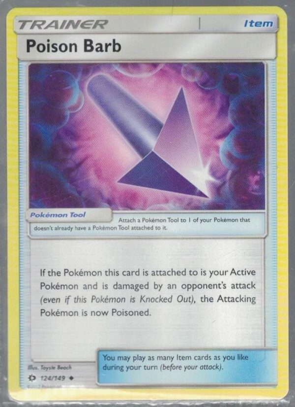 Poison Barb 124/149 Sun & Moon (Uncommon) (Exc Condition)
