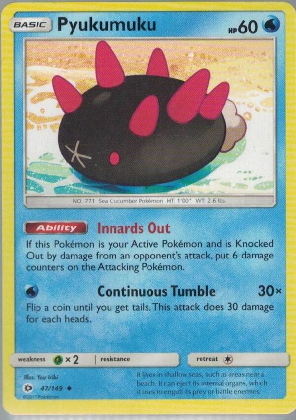 Pyukumuku 47/149 Sun & Moon (Uncommon) (Exc Condition)