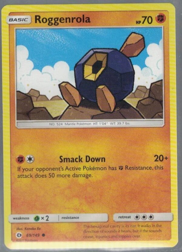 Roggenrola 69/149 Sun & Moon (Common) (Exc Condition)