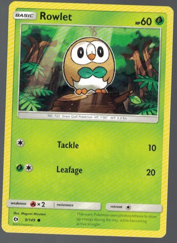 Rowlet 9/149 Sun & Moon (Common) (Exc Condition)