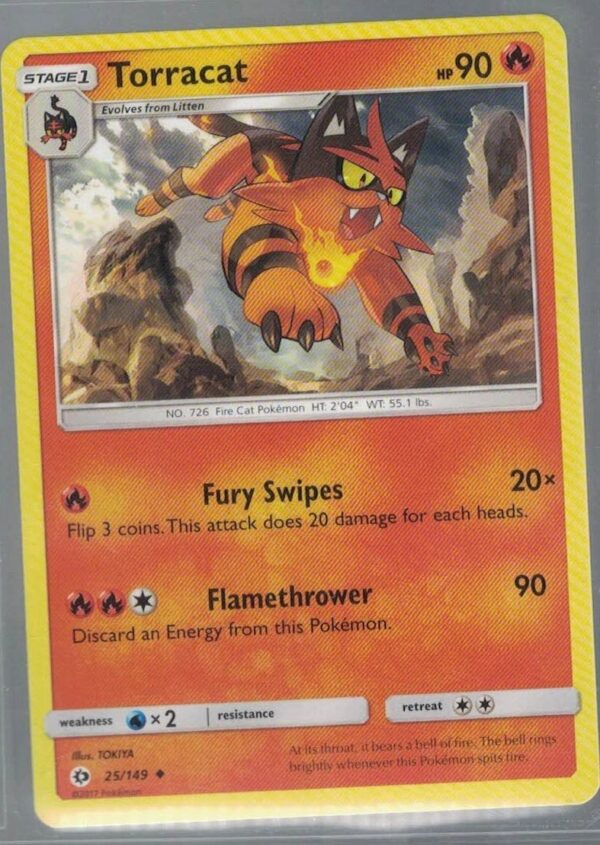 Torracat 25/149 Sun & Moon (Uncommon) (Exc Condition)