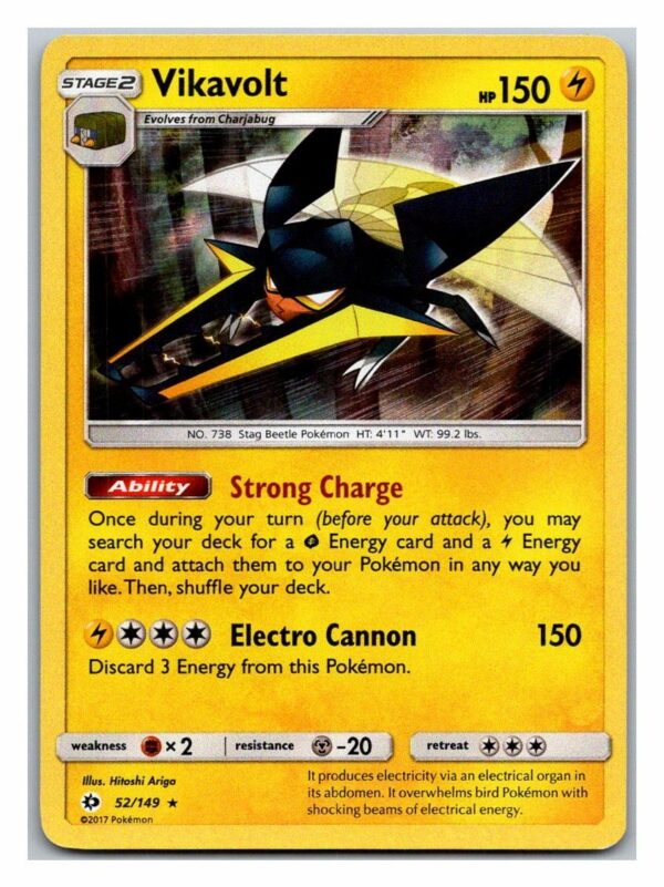 Vikavolt 52/149 Sun & Moon (Holo) (Exc Condition)