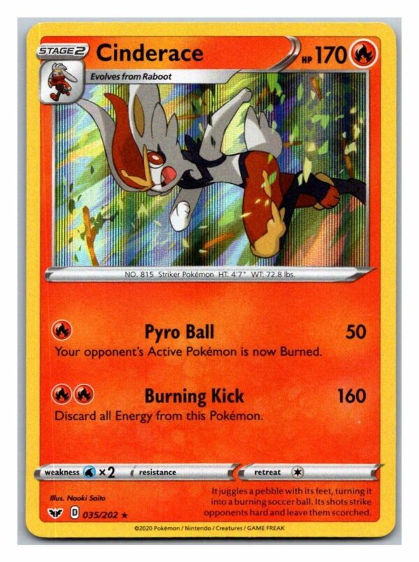 Cinderace 35/202 Sword and Shield (Holo) (Exc Condition)