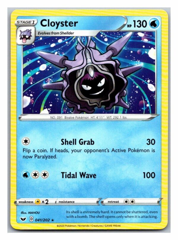 Cloyster 41/202 Sword and Shield (Rare) (Exc Condition)