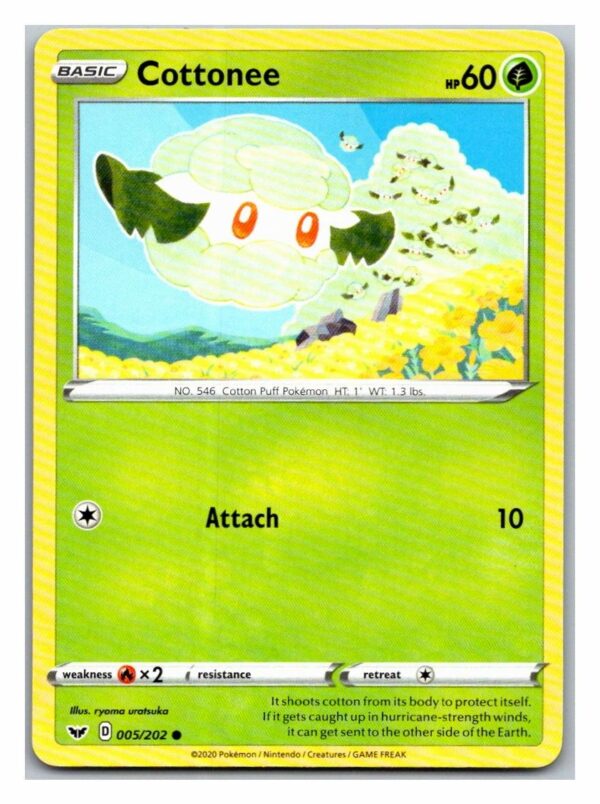 Cottonee 5/202 Sword and Shield (Common) (Exc Condition)