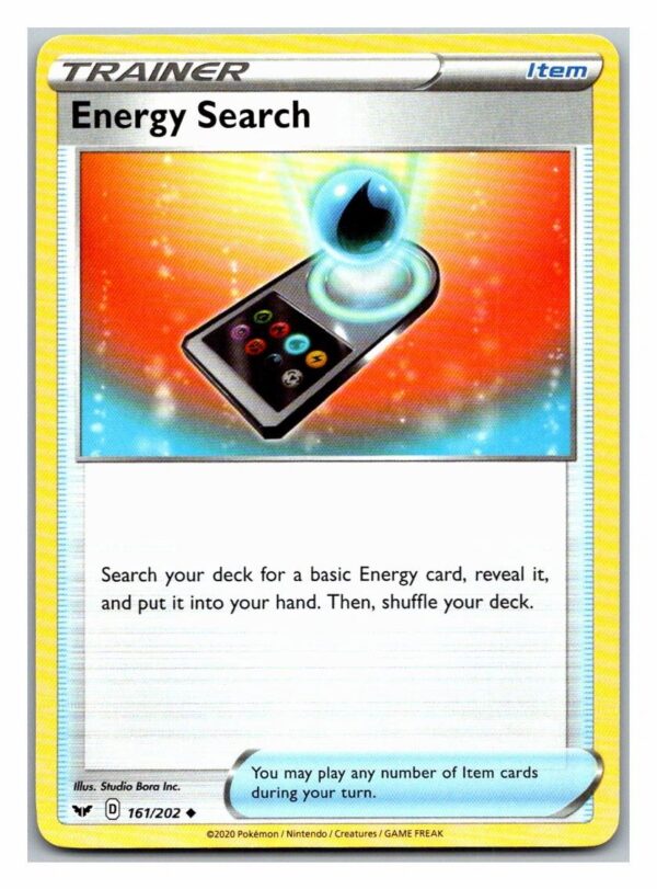 Energy Search 161/202 Sword and Shield (Uncommon) (Exc Condition)