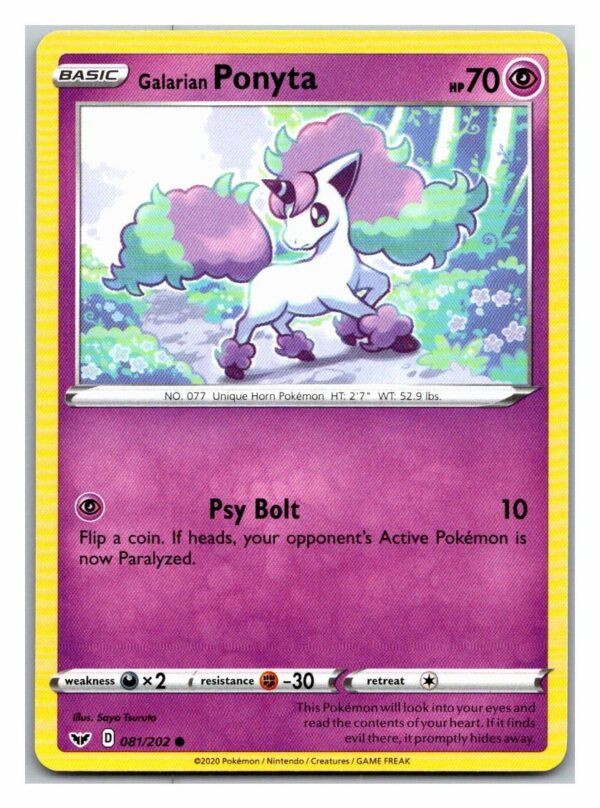 Galarian Ponyta 81/202 Sword and Shield (Common) (Exc Condition)