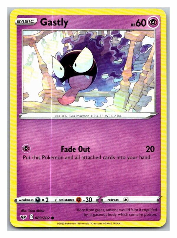 Gastly 83/202 Sword and Shield (Common) (Exc Condition)