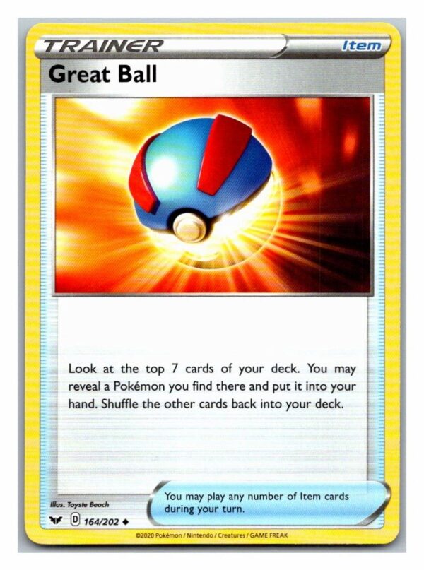 Great Ball 164/202 Sword and Shield (Uncommon) (Exc Condition)