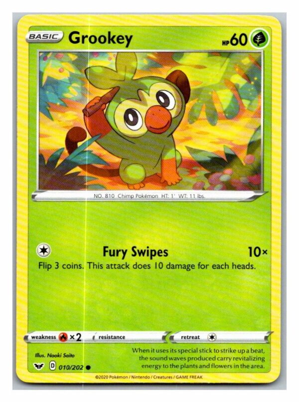 Grookey 10/202 Sword and Shield (Common) (Exc Condition)