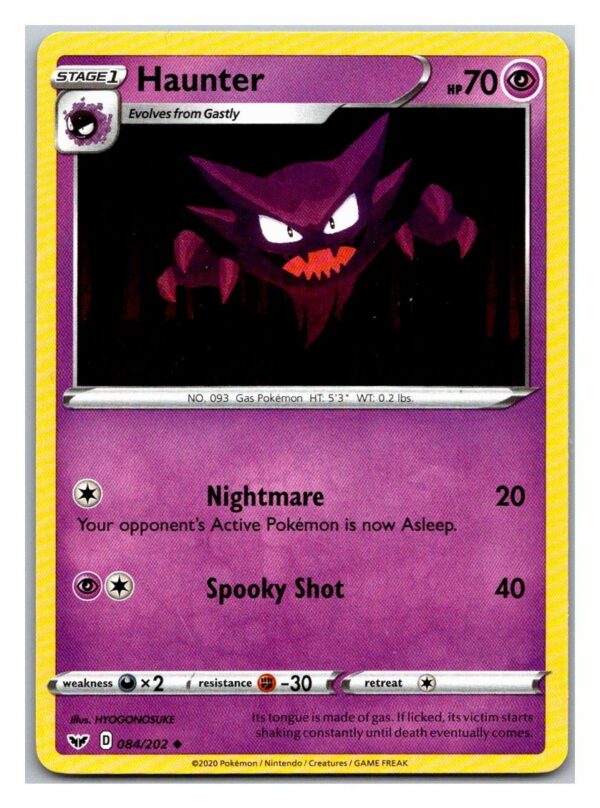 Haunter 84/202 Sword and Shield (Uncommon) (Exc Condition)