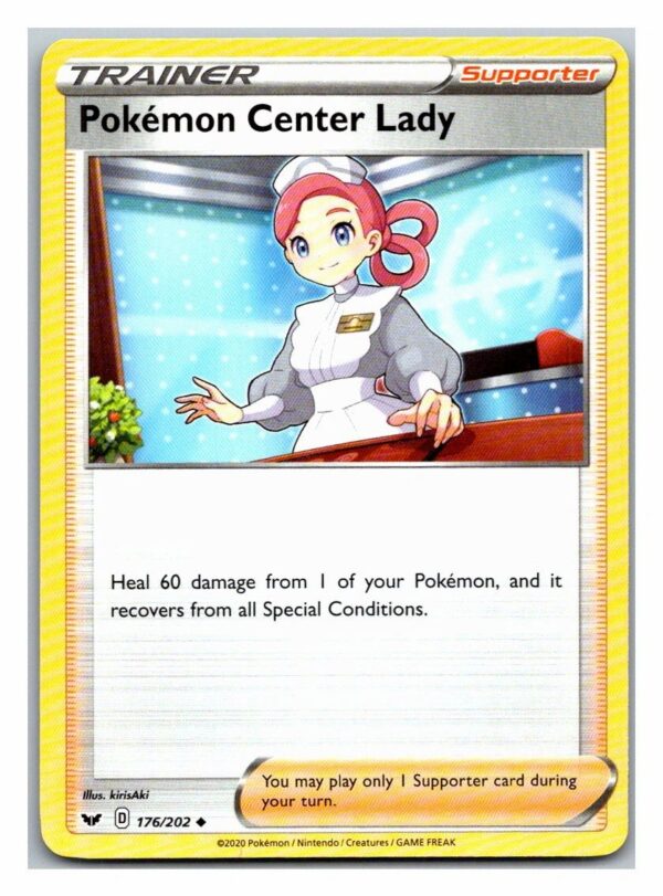 Pokemon Center Lady 176/202 Sword and Shield (Uncommon) (Exc Condition)