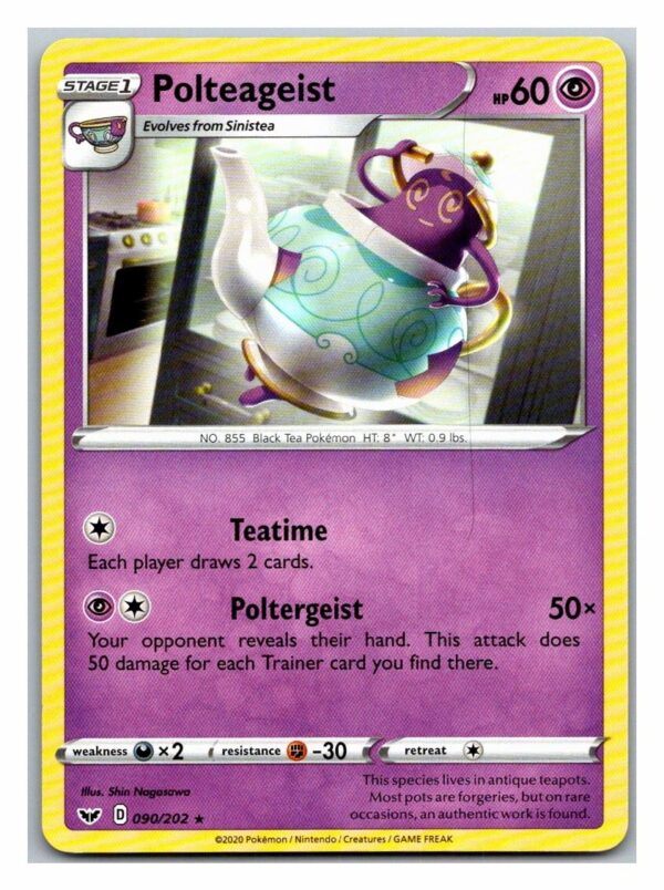 Polteageist 90/202 Sword and Shield (Rare) (Exc Condition)