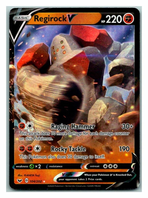 Regirock V 104/202 Sword and Shield (Ultra Rare) (Exc Condition)