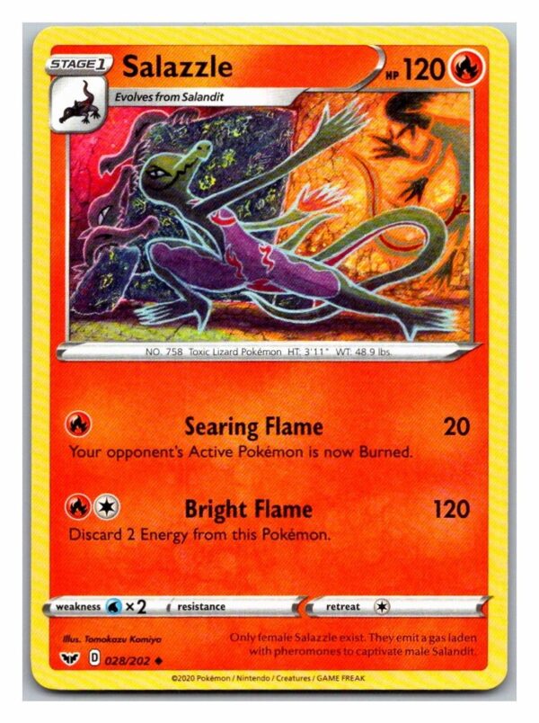 Salazzle 28/202 Sword and Shield (Uncommon) (Exc Condition)