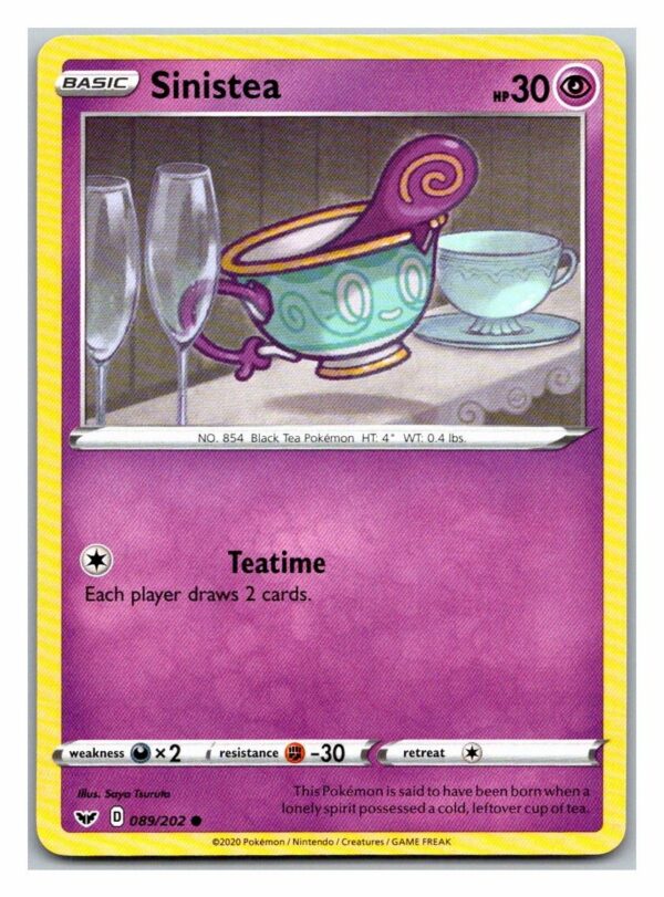 Sinistea 89/202 Sword and Shield (Reverse Holo) (Exc Condition)