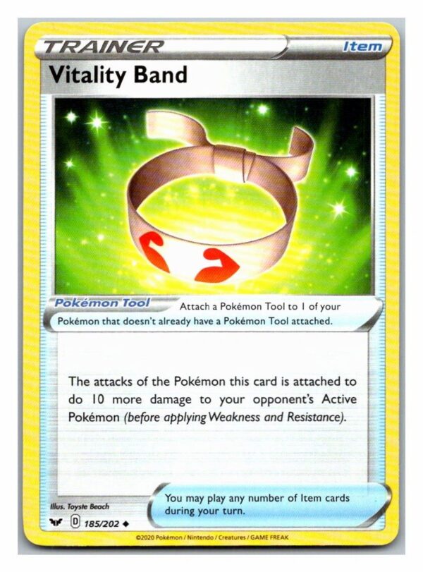 Vitality Band 185/202 Sword and Shield (Uncommon) (Exc Condition)