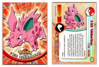 Nidorino #33 TOPPS Black Logo (Excellent Condition)